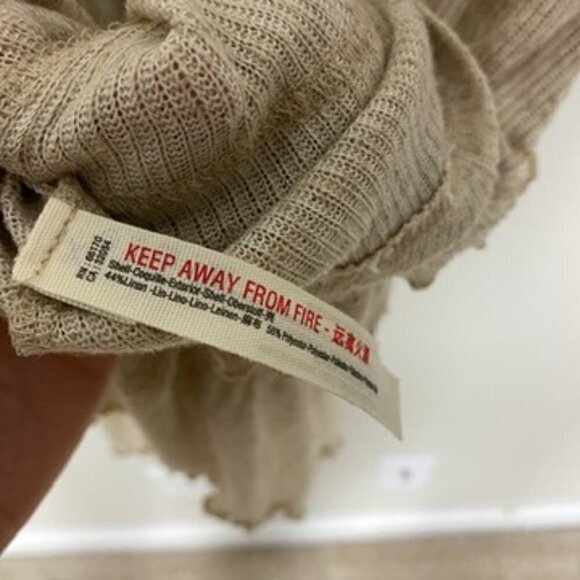 Free People FP Beach Harper Oatmeal Tiered Dress Womens XS Ruffle Knit V Neck - Picture 7 of 9